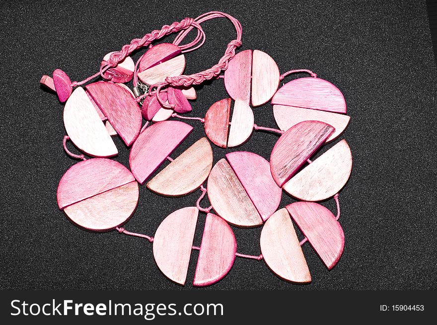 Pink Hand Made Oriental Jewellery Isolated