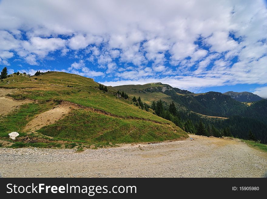 Mountains landscape in Bucegi mountains, Romania