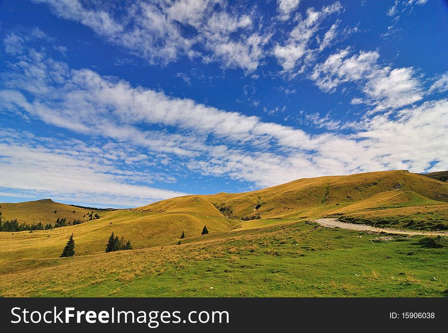 Mountains landscape in Bucegi mountains, Romania