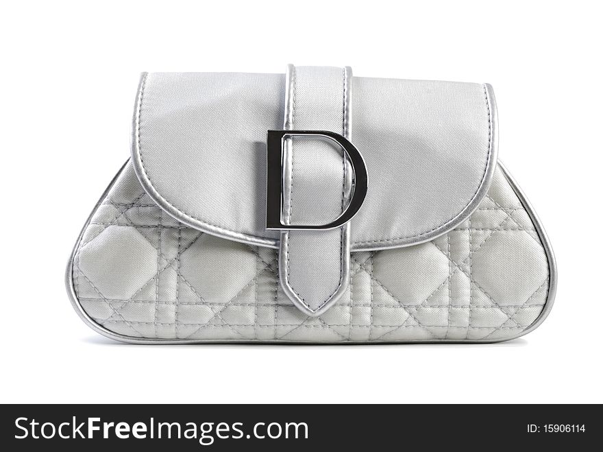 Small female handbag. Isolated on white background. Small female handbag. Isolated on white background