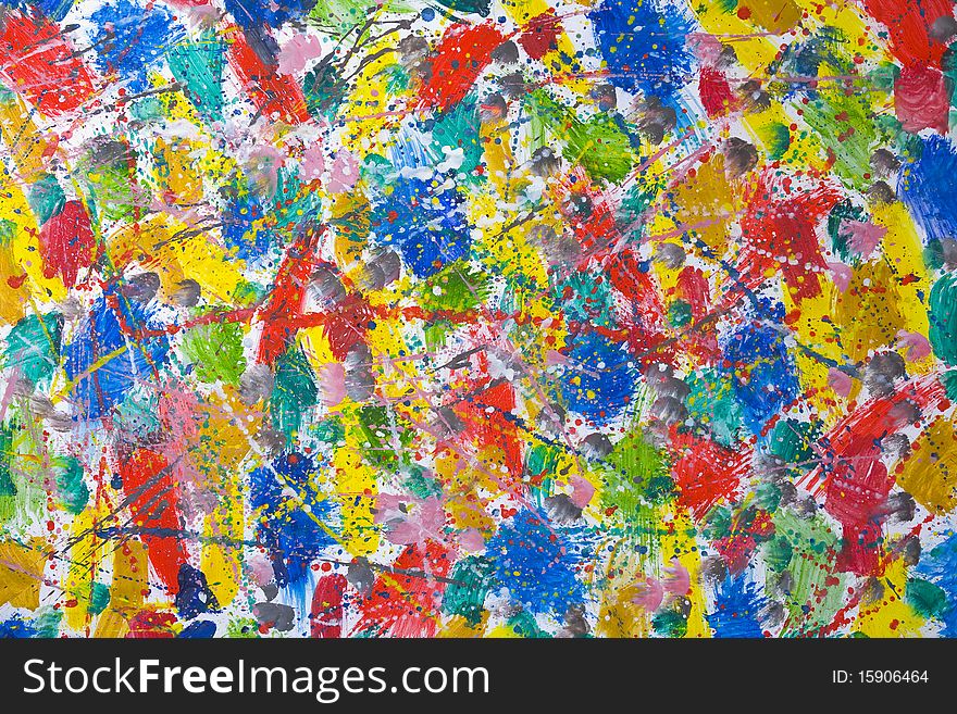 Close up view of  Multicolor aquarelle abstract  painted  background