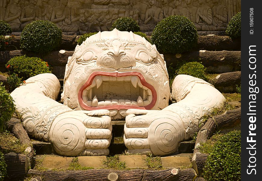 Thailand - Wat Bang Phra is a Buddhist temple in Nakhon Chai Si district, Nakhon Pathom Province