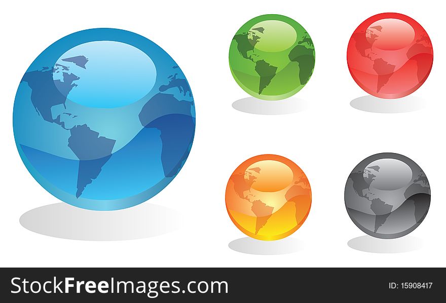 Illustration of a simplistic globe isolated on white background. Illustration of a simplistic globe isolated on white background.