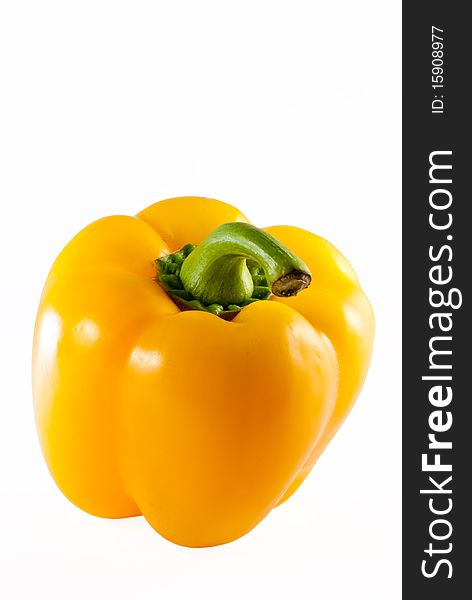 Yellow bell pepper on white background clipping path included. Yellow bell pepper on white background clipping path included.