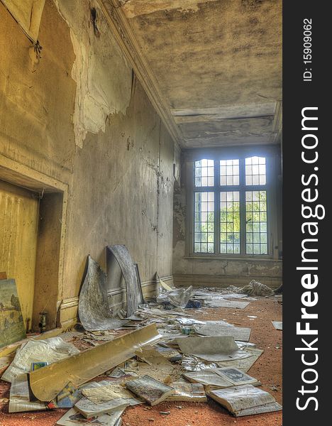 An HDR shot of an abandoned manor. An HDR shot of an abandoned manor