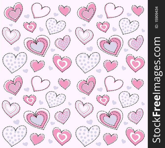 Heart seamless pattern