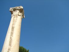 Column In Ephesus Royalty Free Stock Photography