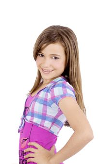 Teenage Girl With Hands On Hips Royalty Free Stock Image