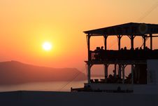 Sunset Over The Greece Islands Stock Photography