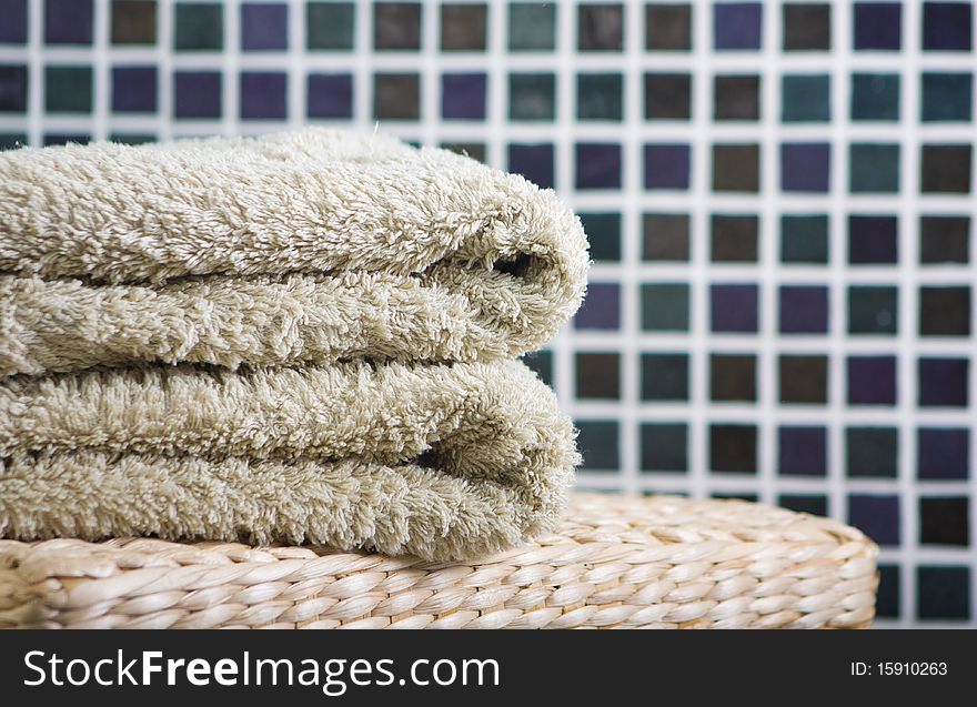 Towel stack in the shower