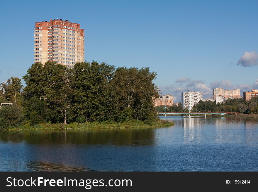 Buildings on riverside