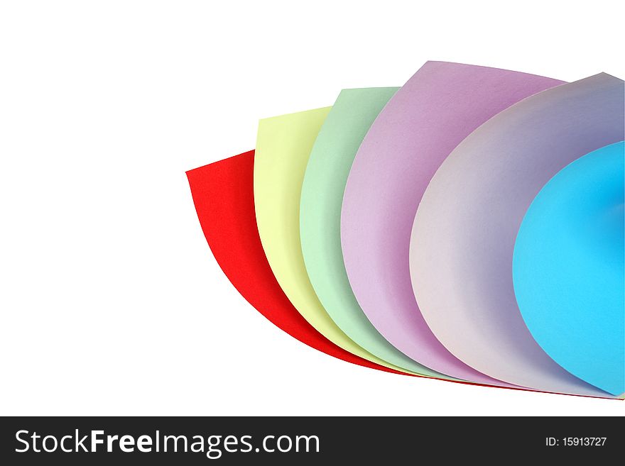 Set of motley paper sheets isolated on white background with clipping path. Set of motley paper sheets isolated on white background with clipping path