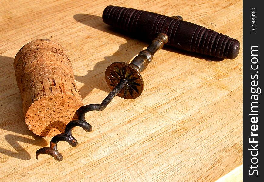 Corkscrew And Cork