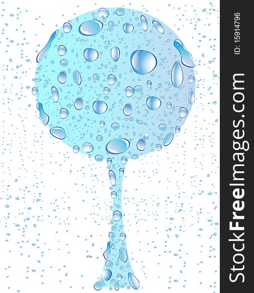 Tree and water. Vector illustration