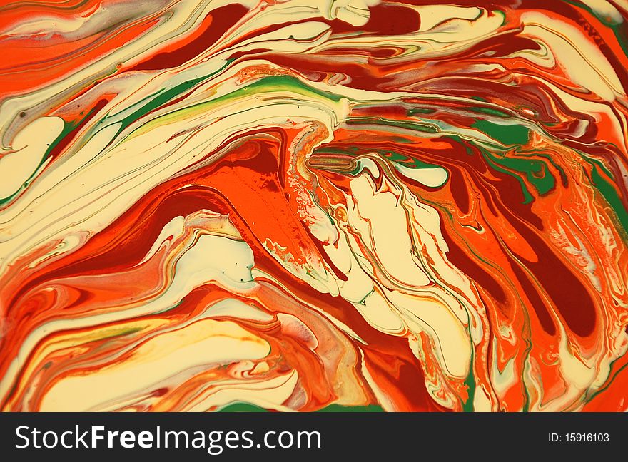 Psychedelic pattern with orange swirls and shapes. Psychedelic pattern with orange swirls and shapes