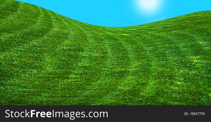 Golf field at sunny day. Golf field at sunny day