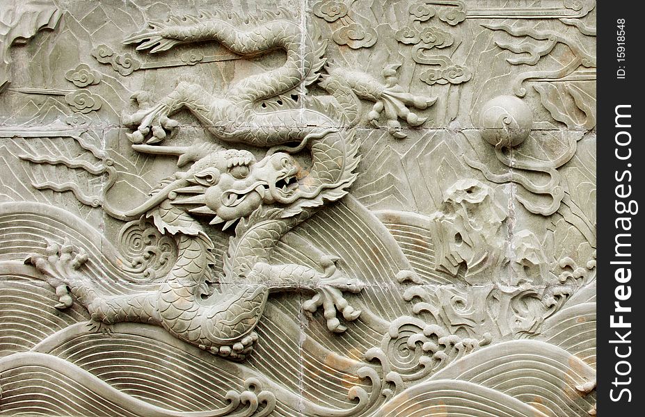 Dragon's relief : chinese royal totem. Dragon's relief : chinese royal totem