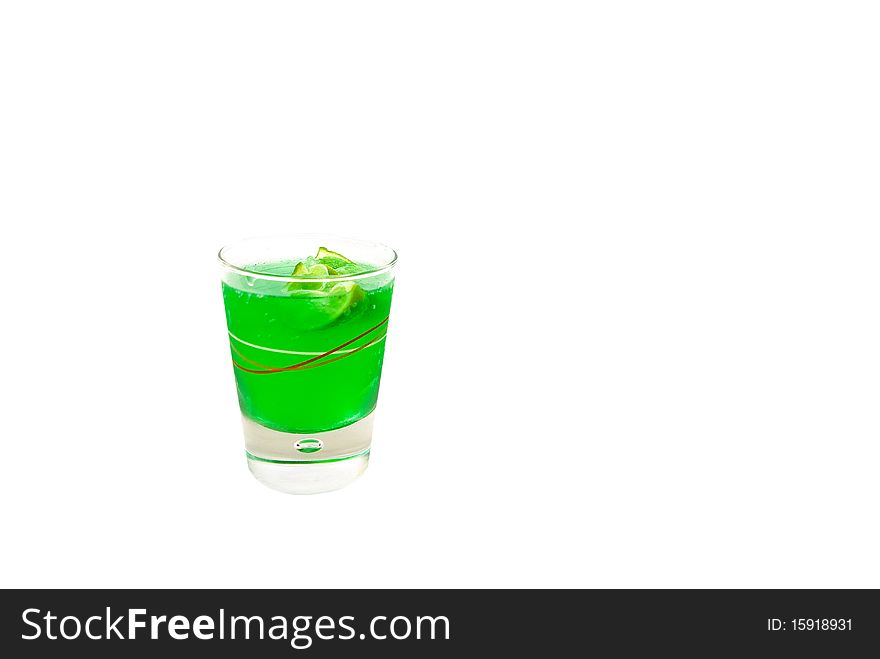 Mojito with mint syrup - isolated