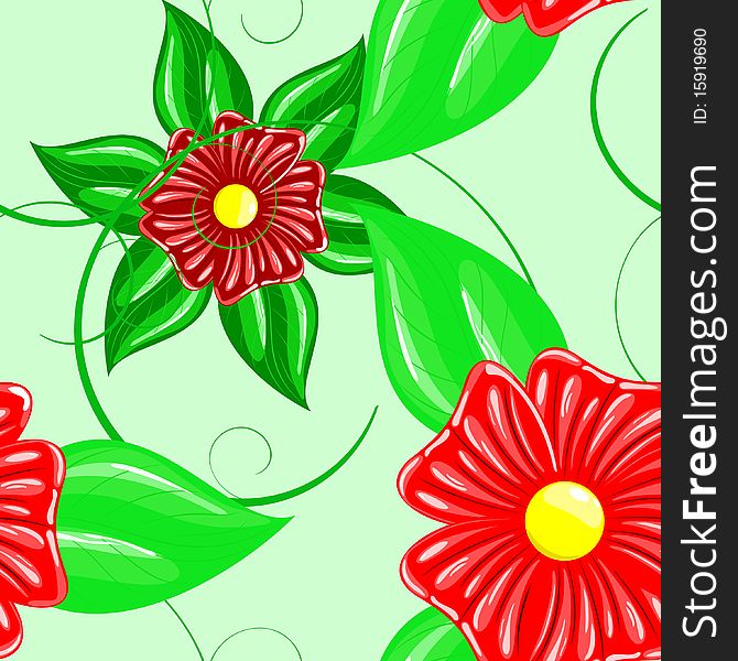 Seamless wallpaper pattern with flower