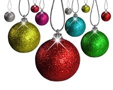 Christmas Balls In Different Colors And Sizes Royalty Free Stock Images Christmas Balls In Different Colors And Sizes Royalty Free Stock Images