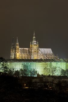 Prague Castle At Night Royalty Free Stock Photo Prague Castle At Night Royalty Free Stock Photo