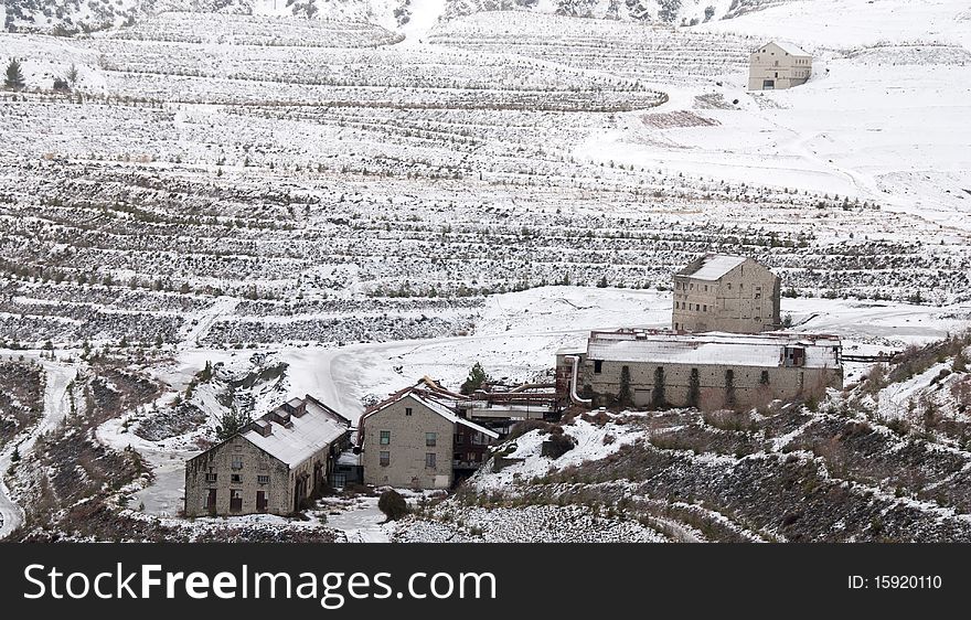 Winter landscape from Troodos mountains in Cyprus