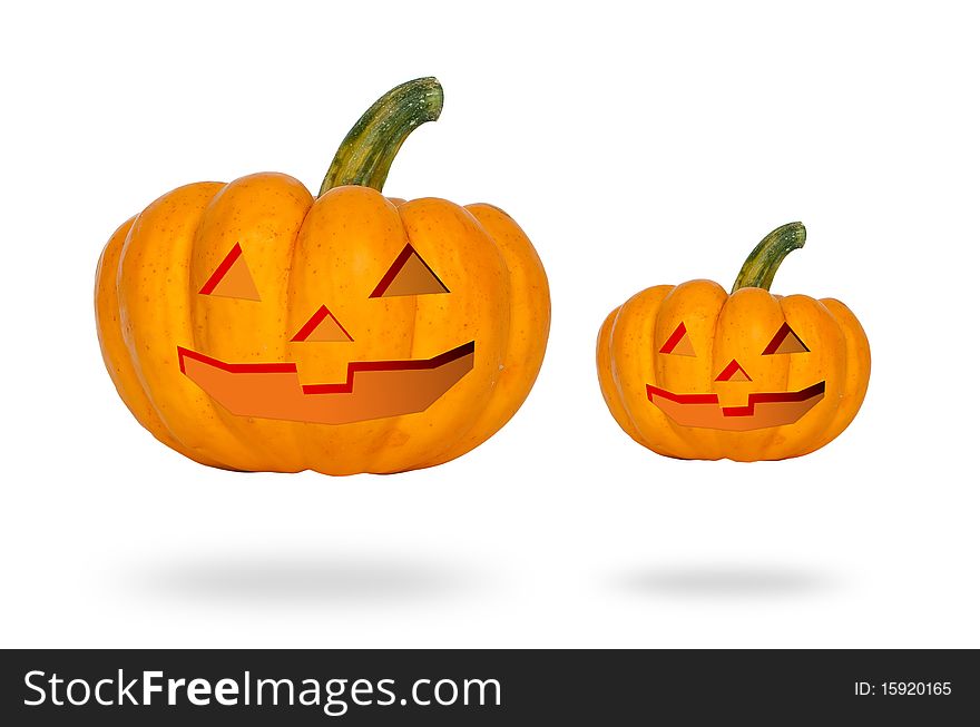 Halloween pumpkin on white background. Halloween pumpkin on white background