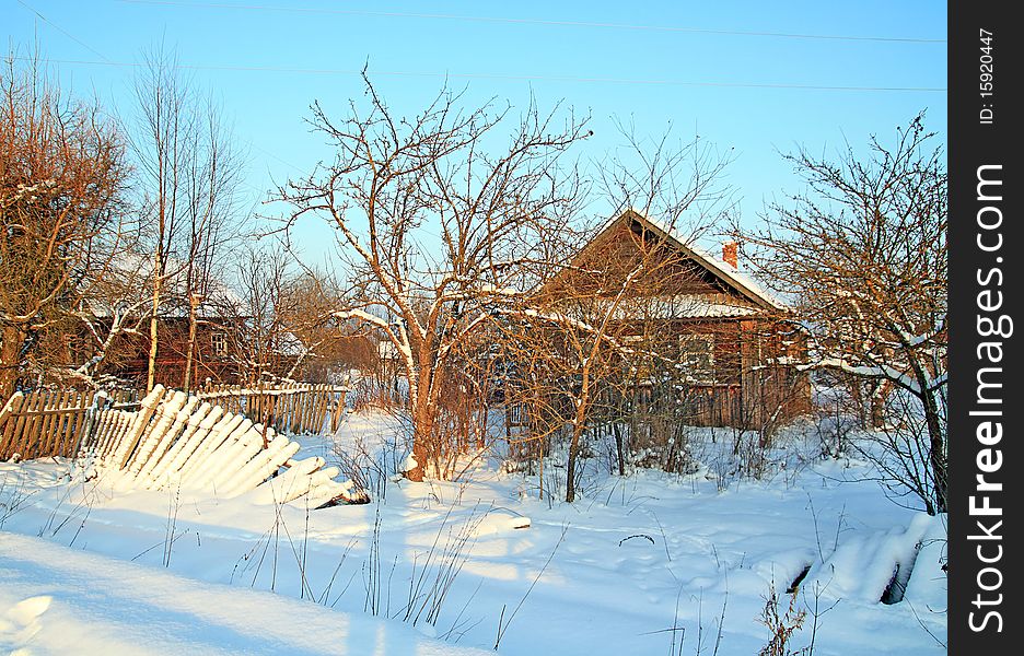 Rural house in abandoned village