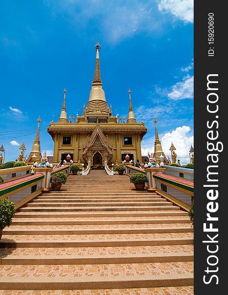 Golden Temple at Wat Kiriwong, nakhonsawan Thailand. Golden Temple at Wat Kiriwong, nakhonsawan Thailand