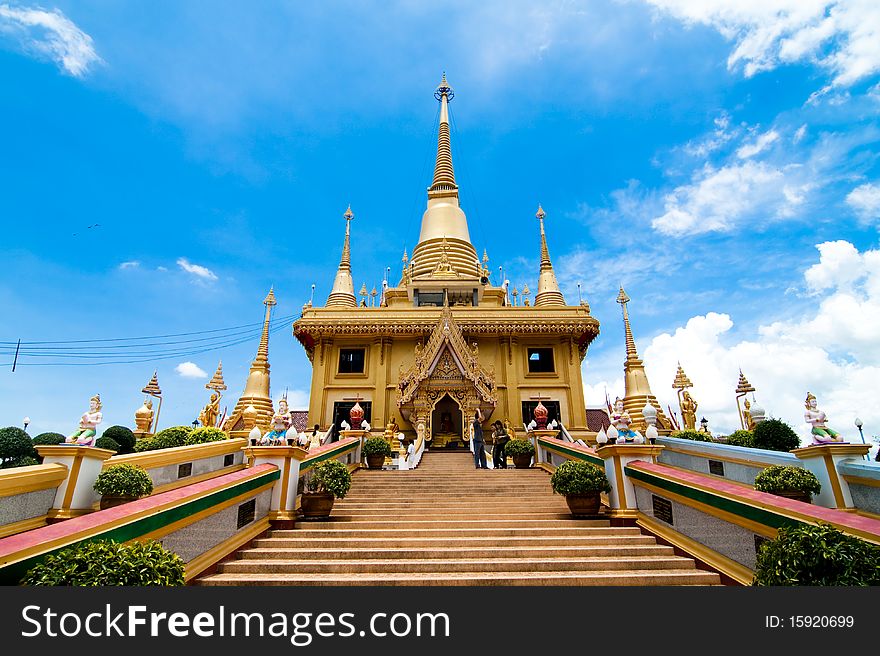 Golden Temple at Wat Kiriwong,nakhonsawan Thailand. Golden Temple at Wat Kiriwong,nakhonsawan Thailand