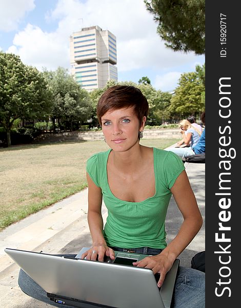 Teenager With Computer