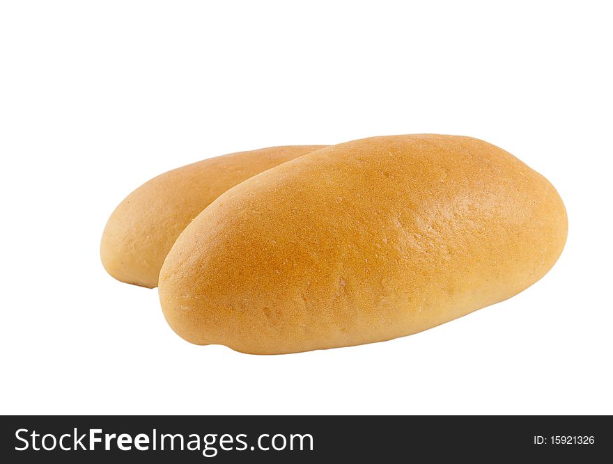 Bun for the hot dog on a white background