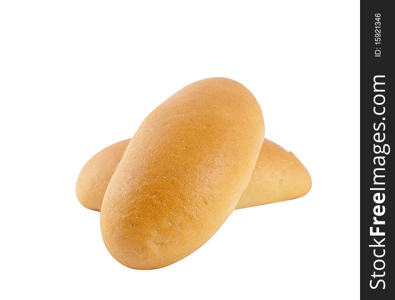 Bun for the hot dog on a white background