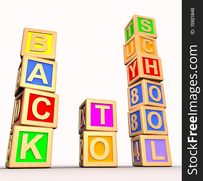 Learning blocks forming back to school