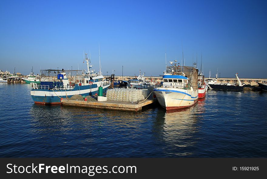 Fishing boats in the port of Santa Pola