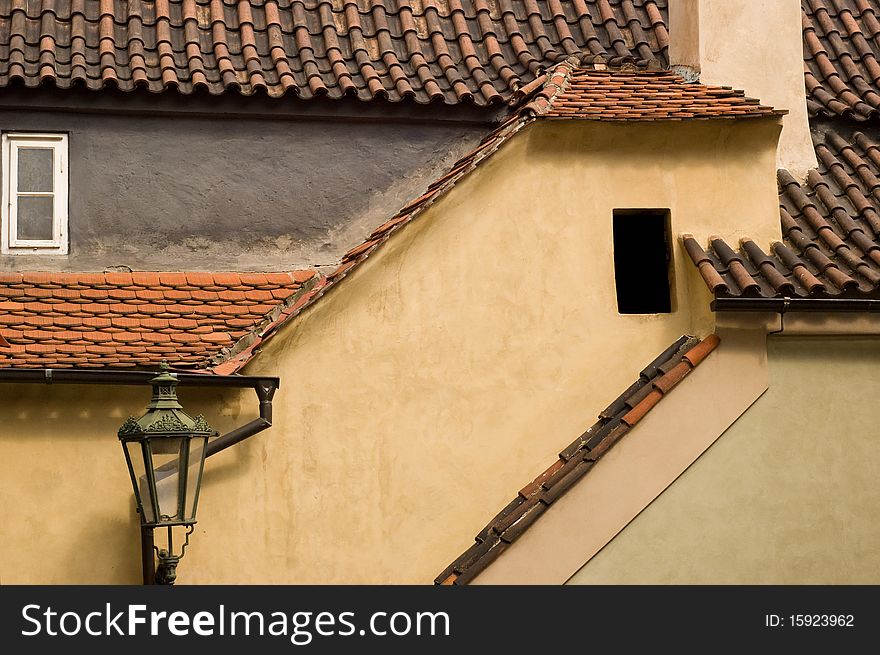 Houses in Golden Lane, Prague, Czech Rep.