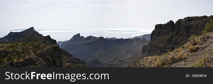 This is shot from Tenerife Island on La Palma and La Gomera islands at Atlantic Ocean. This is shot from Tenerife Island on La Palma and La Gomera islands at Atlantic Ocean.