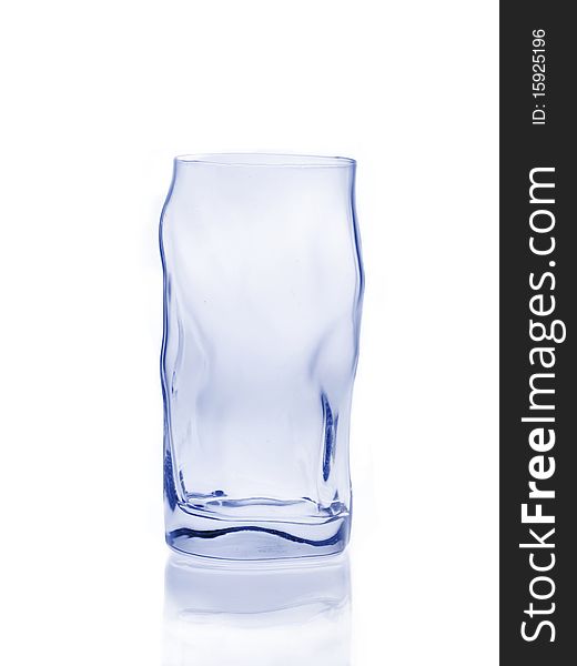 Studio photo of empty glass isolated on white background