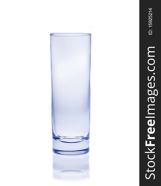 Studio photo of empty glass isolated on white background