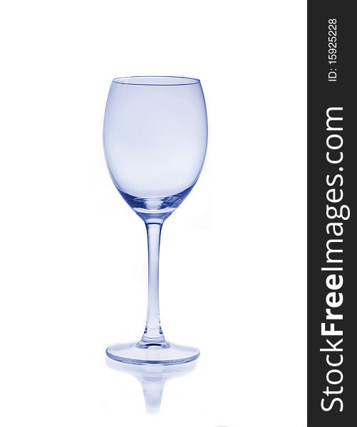 Studio photo of empty glass isolated on white background