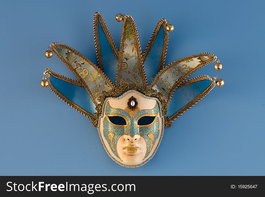 Blue Female Venetian Mask