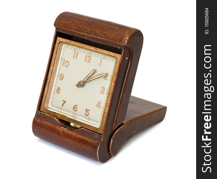 Old clock isolated on a white background. Old clock isolated on a white background.