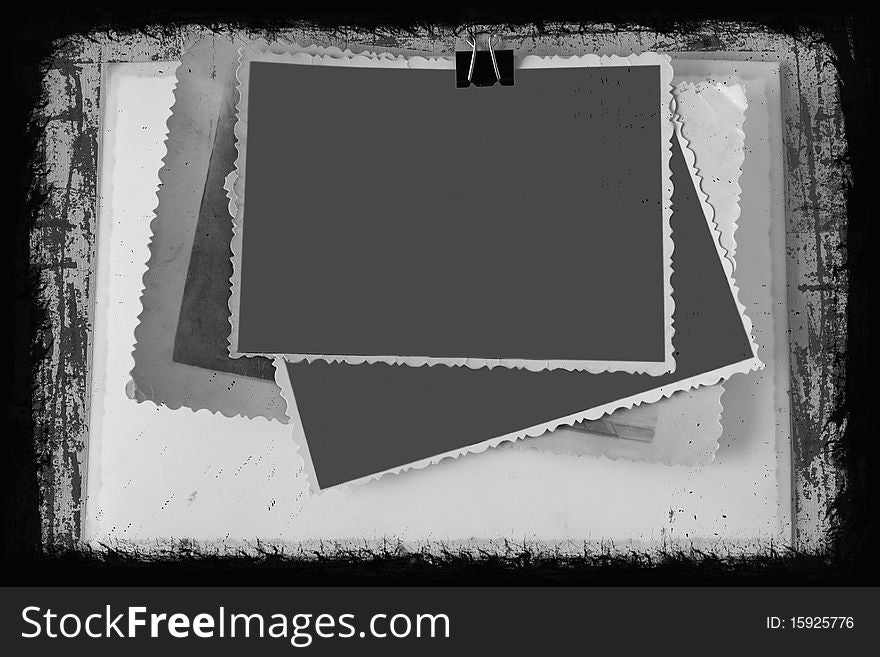 Blank Photo frames with paper clip