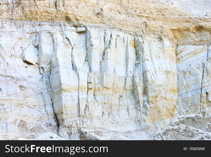 Texture of white and orange sand from sandpit. Texture of white and orange sand from sandpit