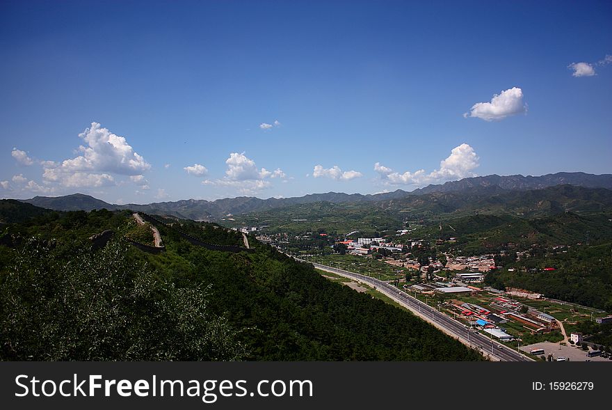 Beautiful scenery, blue sky and white clouds