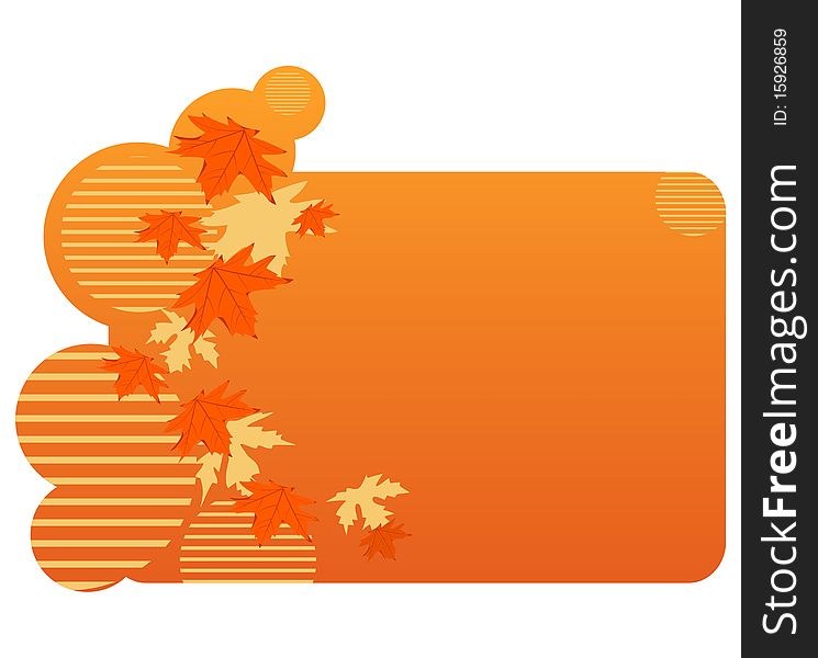 Beautiful Autumnal Banner with Maple leaves. Beautiful Autumnal Banner with Maple leaves