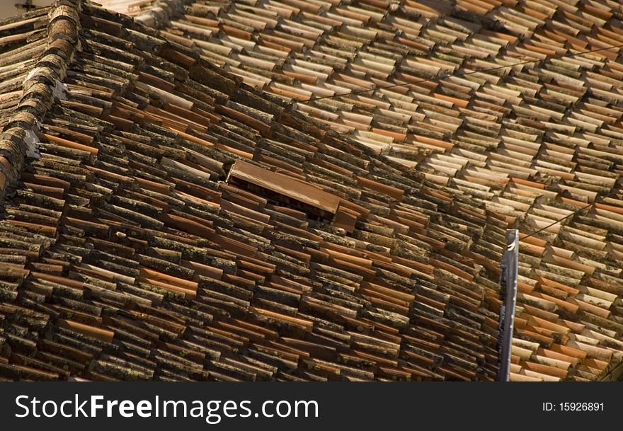 Roof tiles texture. Old obsolete red tile  background. Roof tiles texture. Old obsolete red tile  background.