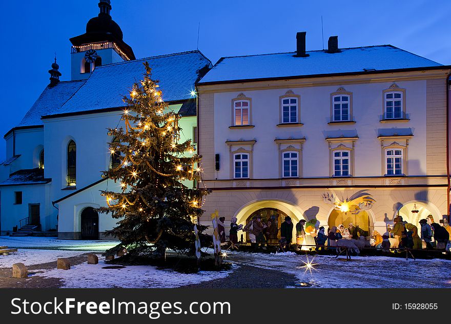 Nove Mesto nad Metuji at Christmas, Czech Republic