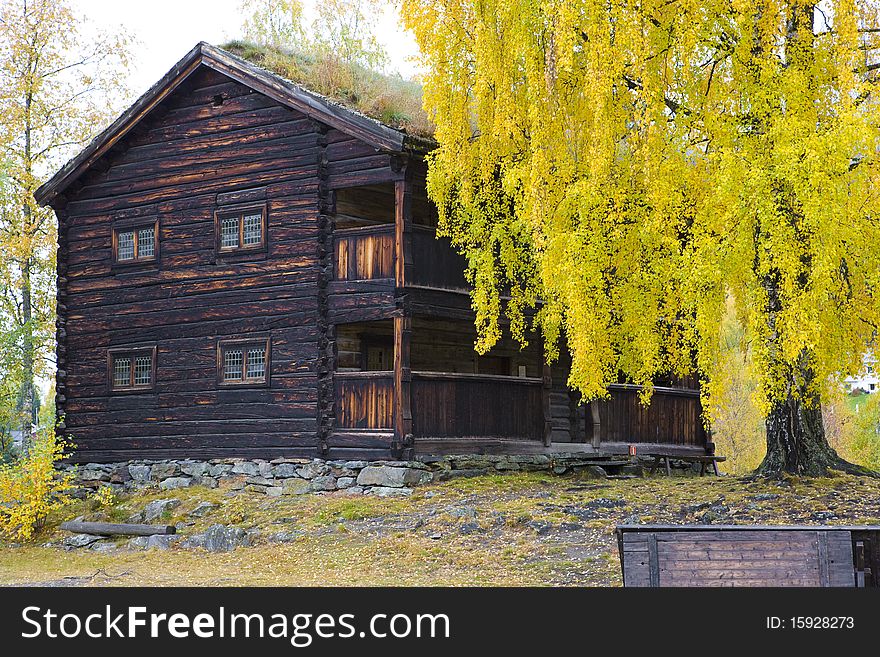 Building in scanzen of Fagernes, Norway