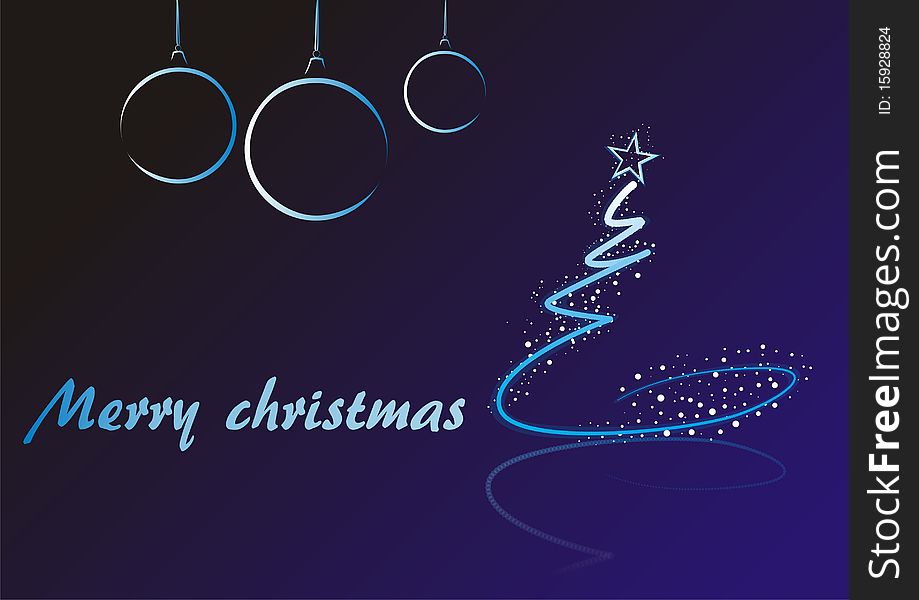 Abstract Christmas background with different elements